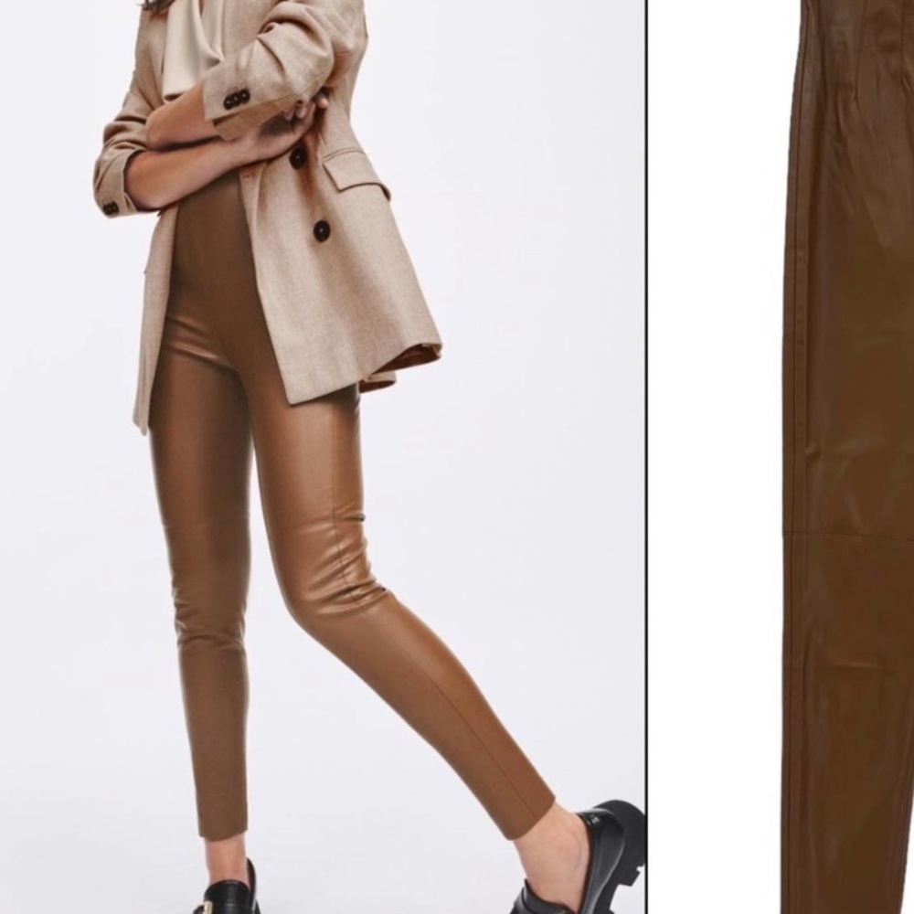 Zara Faux Leather Pants NWT